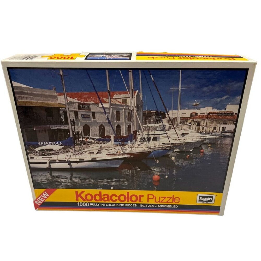 Vintage Kodacolor Puzzle Bridgetown Barbados 1000 Pieces Complete